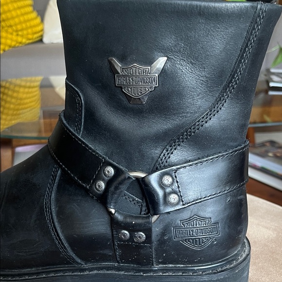 Harley-Davidson Black Leather Men's Riding Boots - Picture 1 of 6